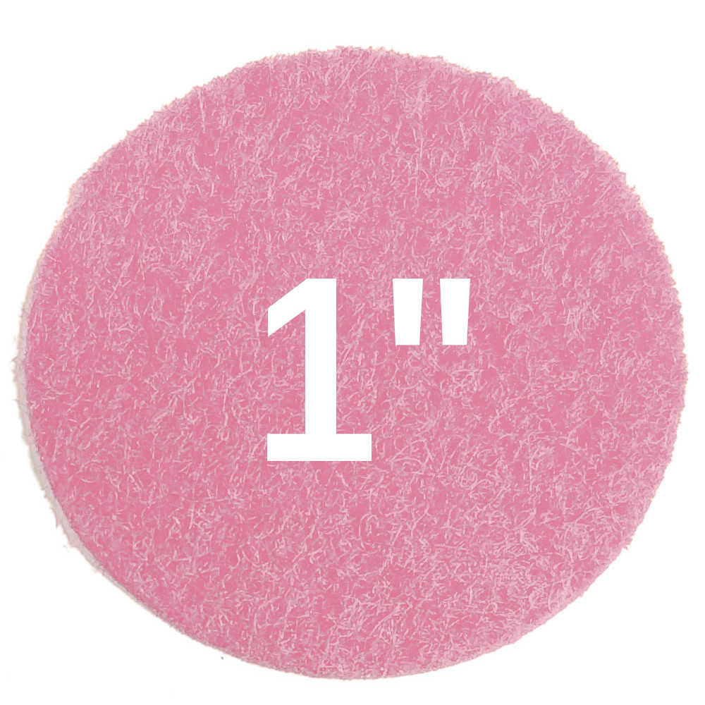 one inch sticky felt circles, light pink