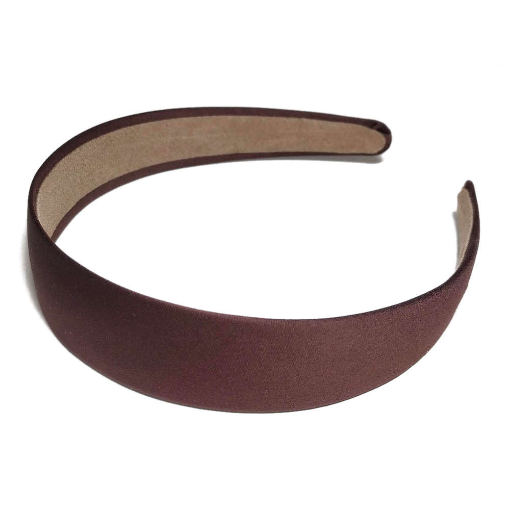 1 inch suede lined headbands, brown