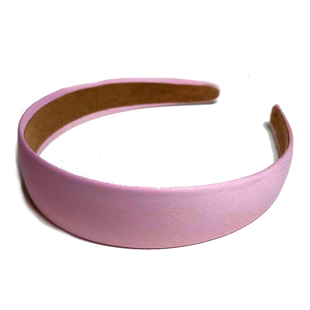 1 inch suede lined headbands, light pink