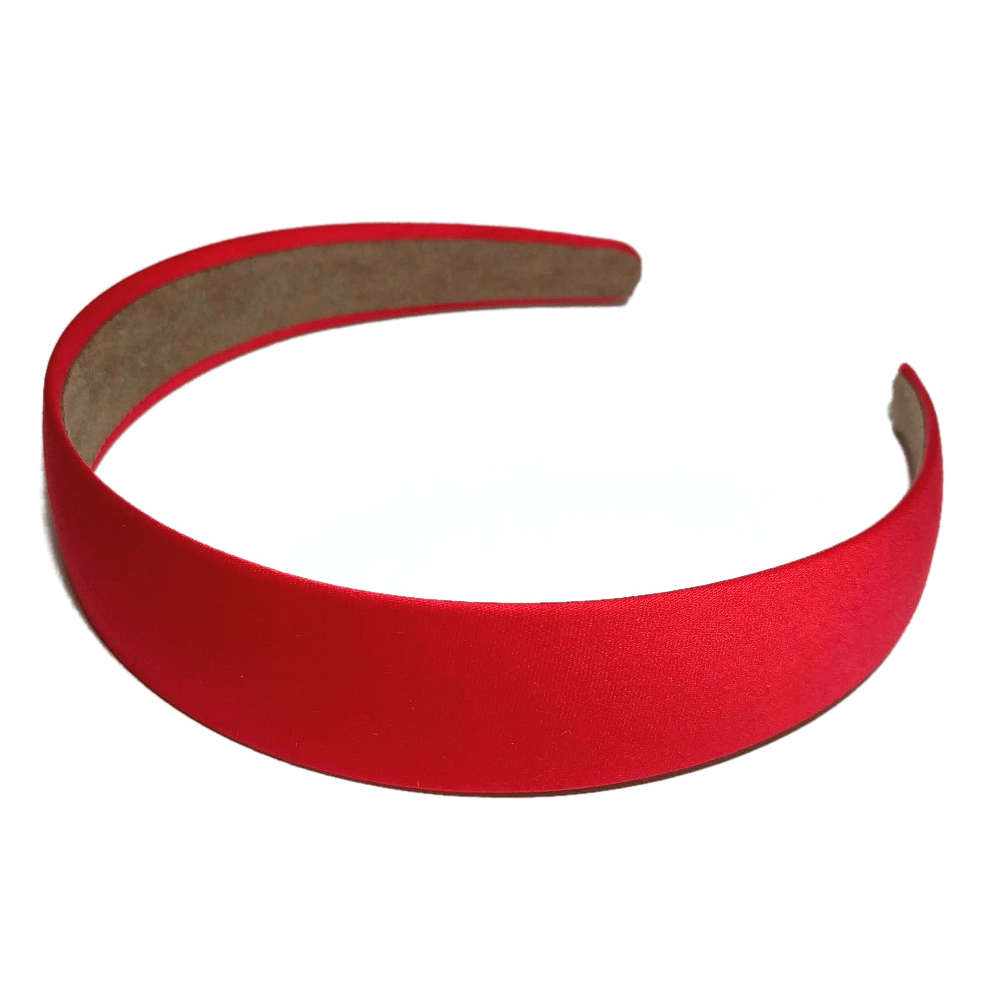 1 inch suede lined headbands, red