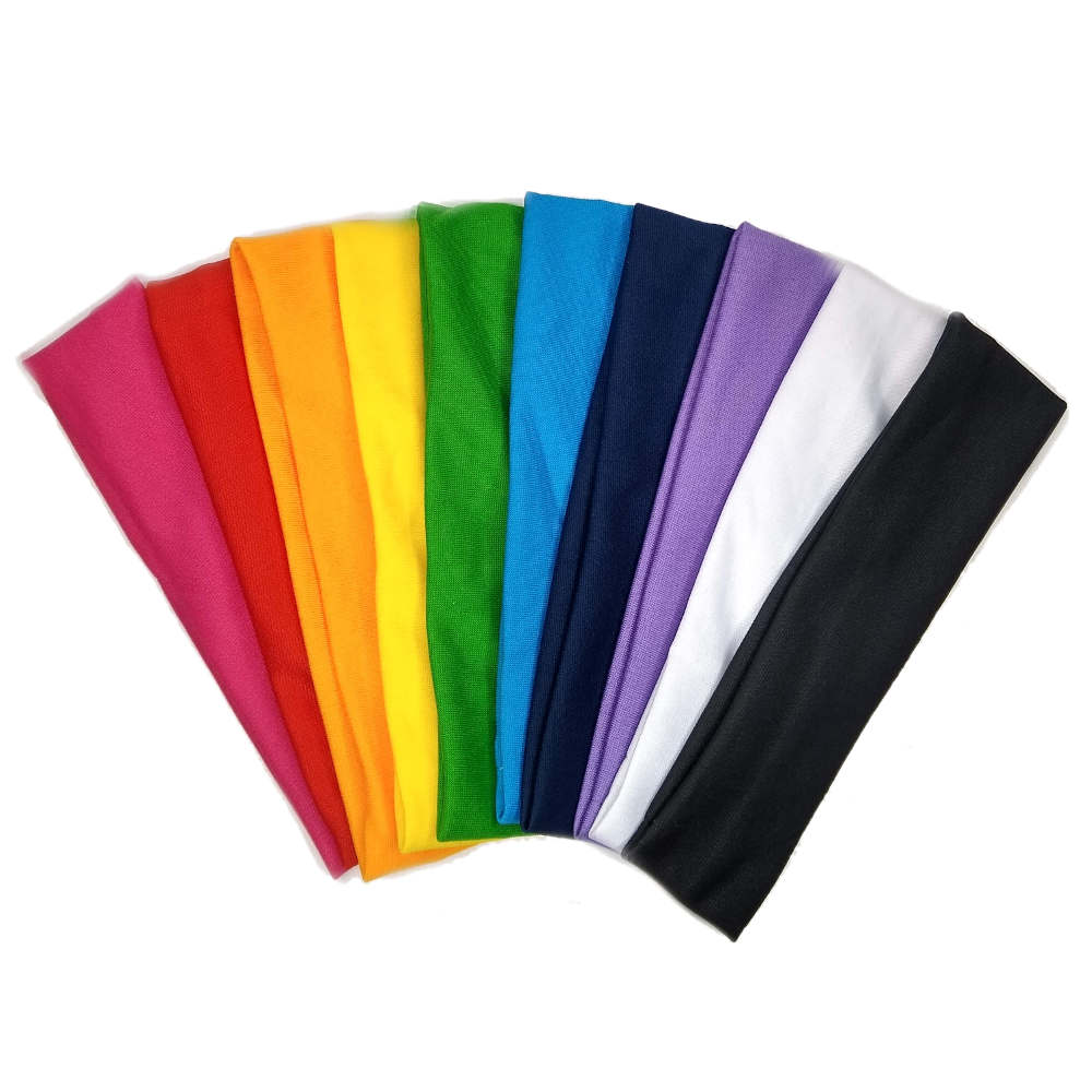 skinny supersoft knit headbands, rainbow