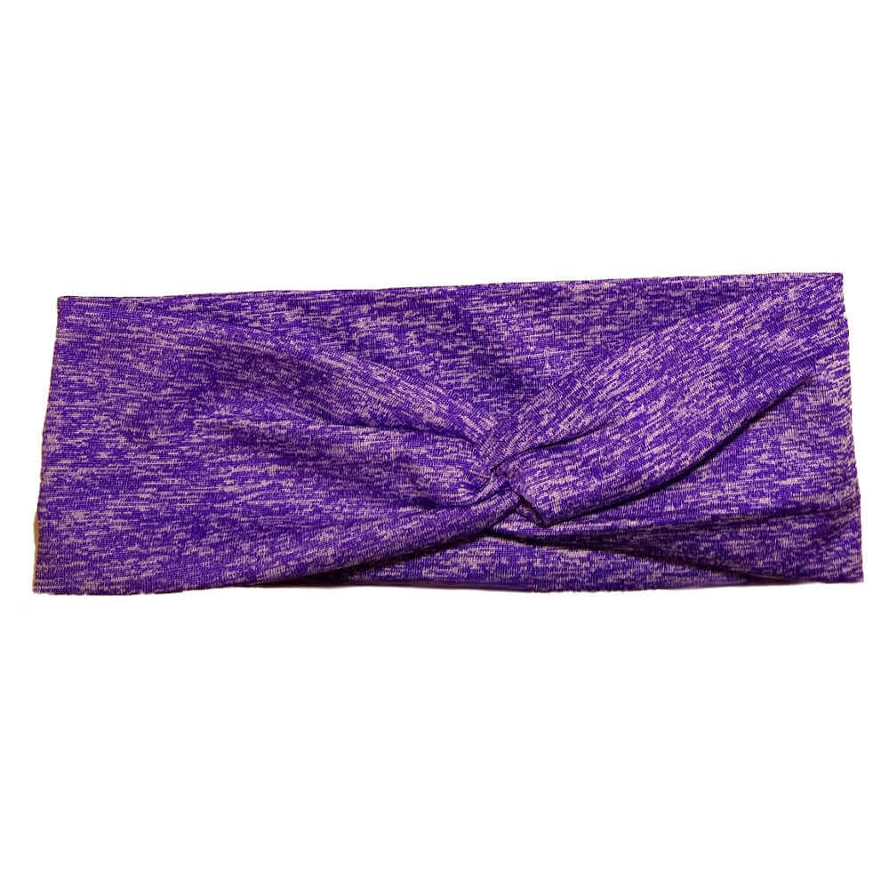 heathered turban headband, purple