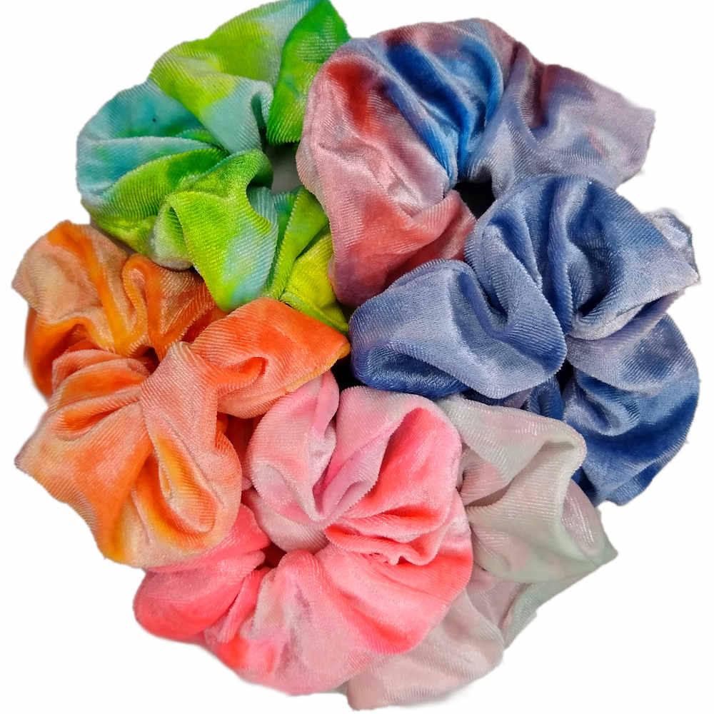 Large Tie Dye Velvet Scrunchies