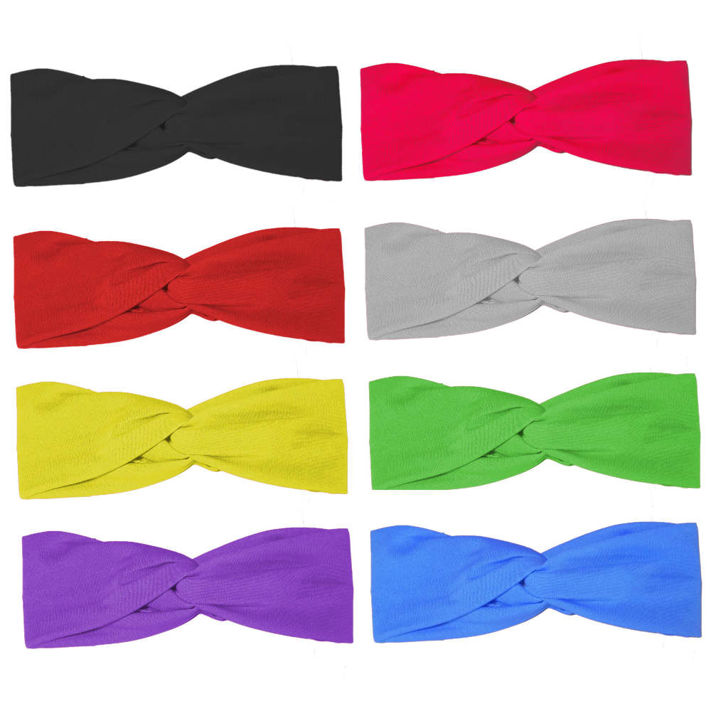 turban headbands, assorted color wholesale pack