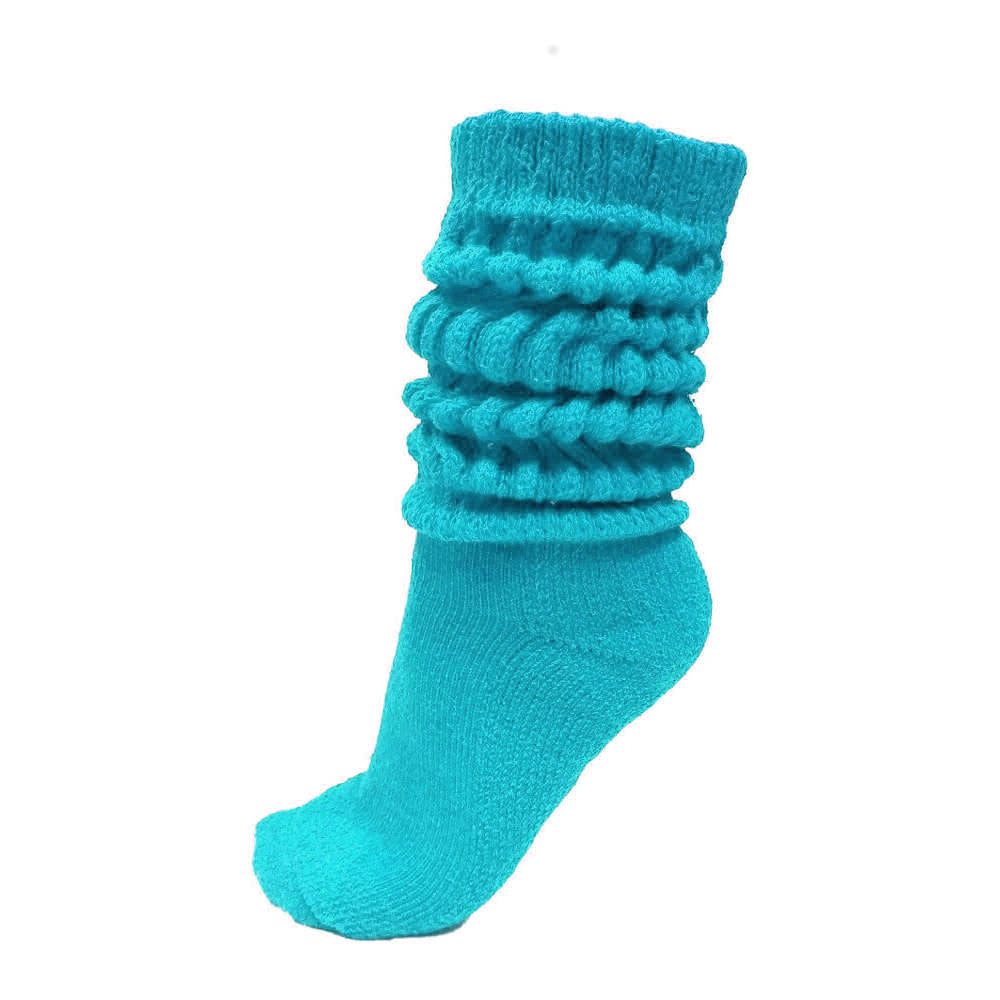 slouch socks, turquoise