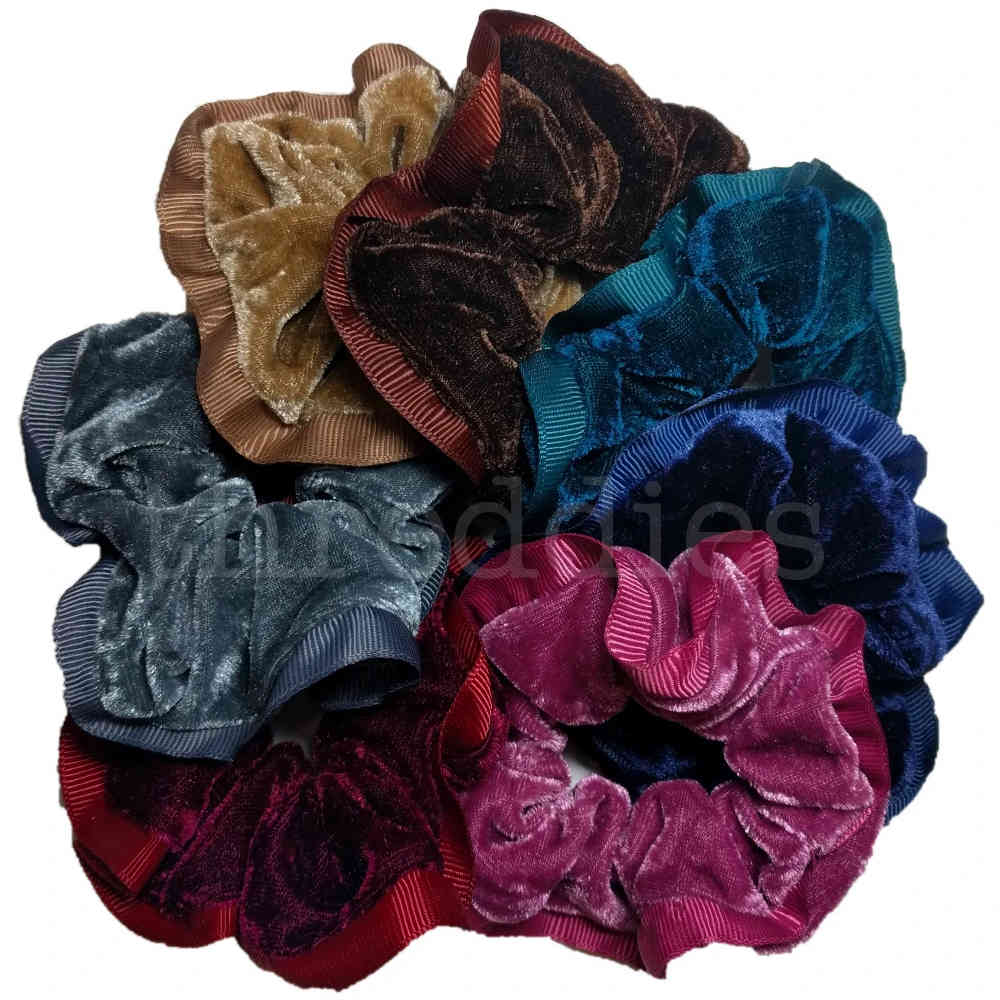 Velvet and Grosgrain Scrunchies