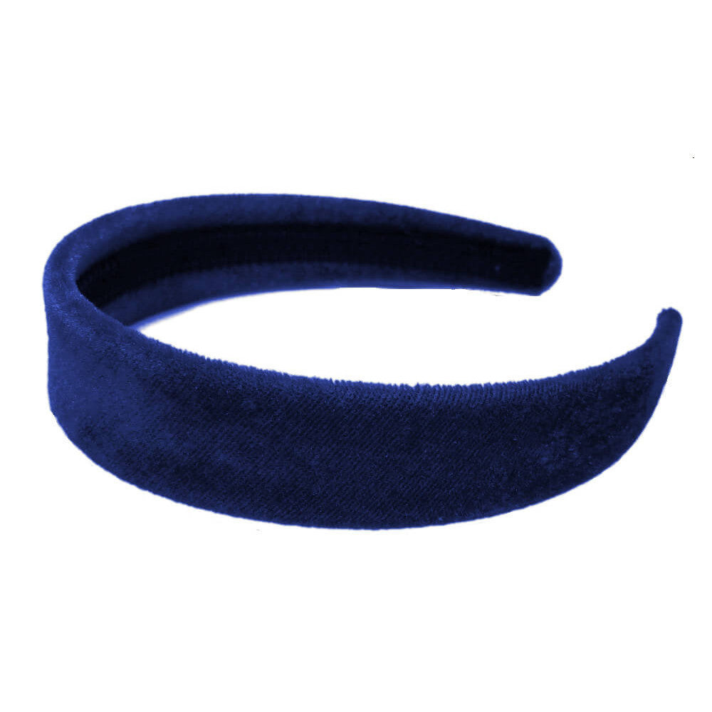 1 inch wide velvet headbands, royal blue