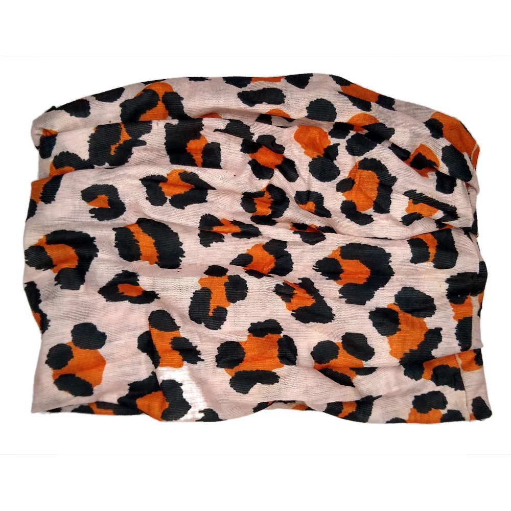 Burnt Orange Leopard tube headband