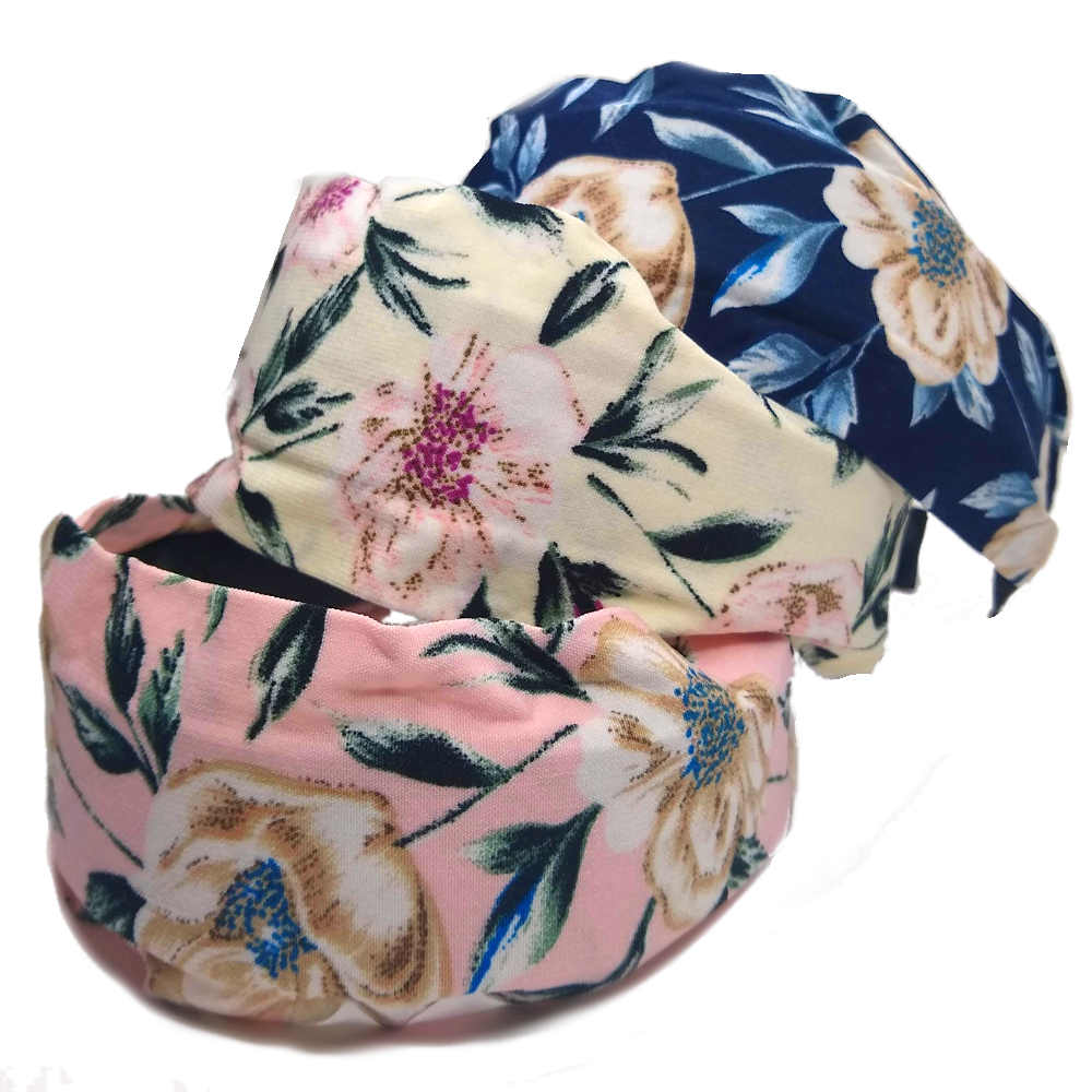 wide cottage floral headbands with teeth