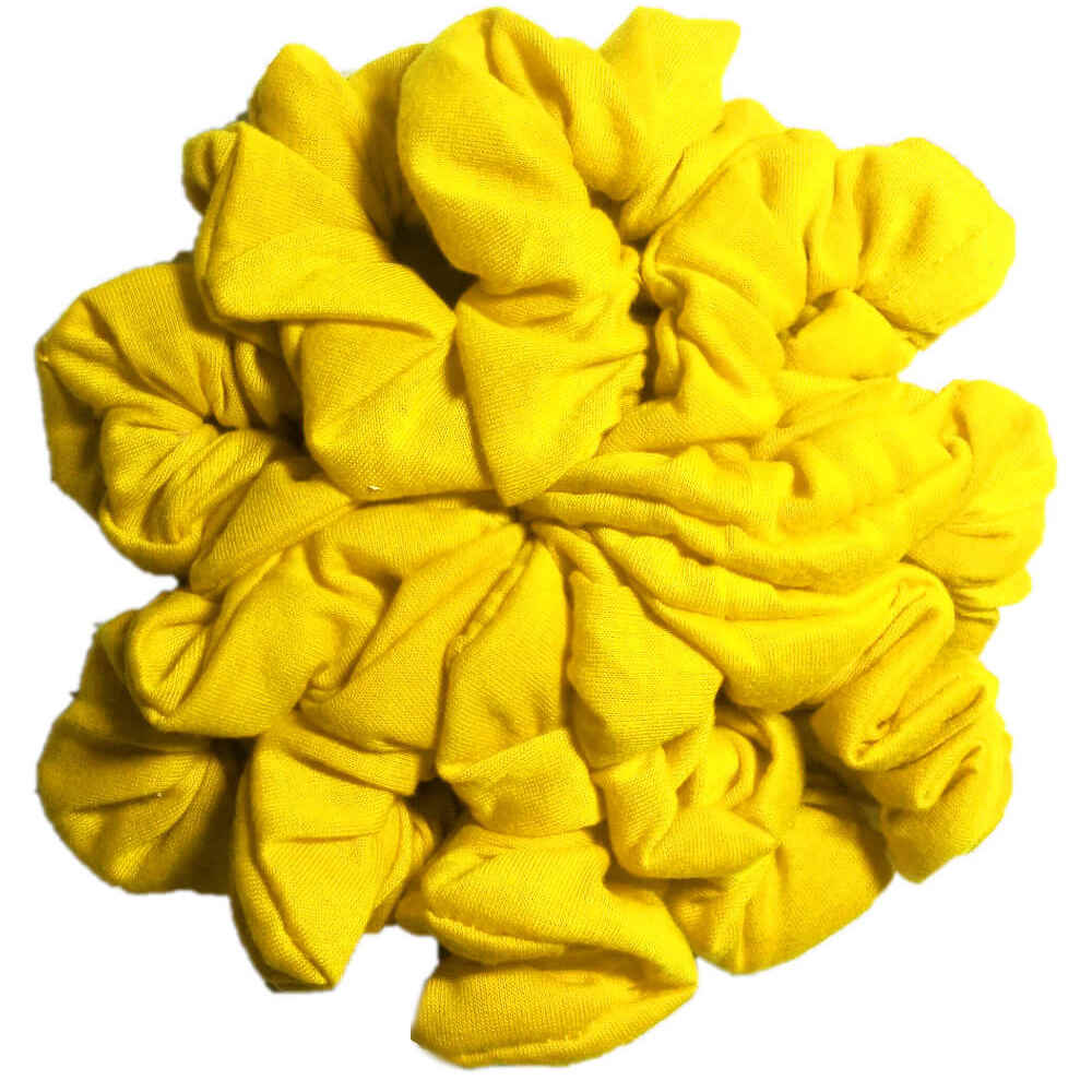 yellow cotton scrunchies