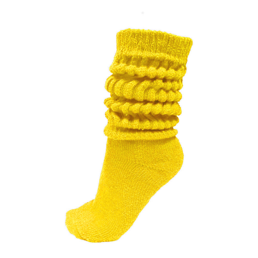 slouch socks, yellow